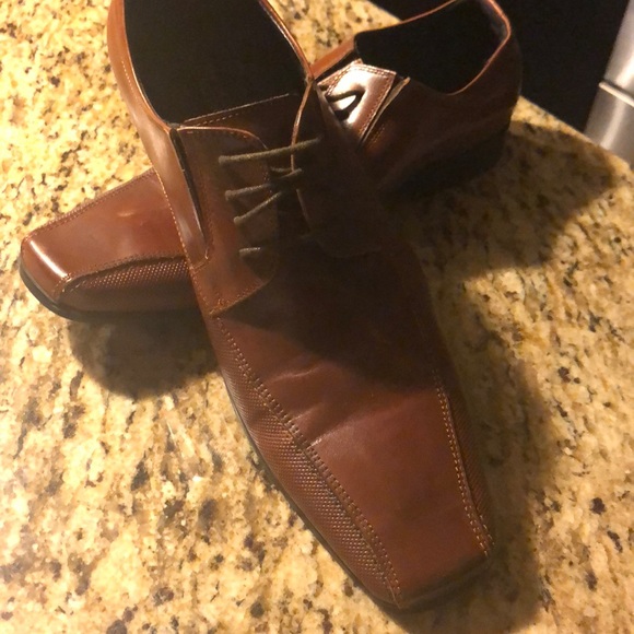 Cognac Kenneth Cole Reaction Dress Shoe 10.5 - Picture 2 of 4